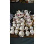 A Large Collection of Rose Pattern Tea and Coffee Wares to Include Elizabethan and Royal Albert