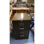 A Metal Two Drawer Filing Cabinet