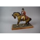 A Novelty Table Lighter in the Form of a Highwayman, Missing Wand, Set on Rectangular Wooden Plinth,