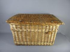 A Large Wicker Laundry Hamper, approx 83 x 55 x 50 cms.