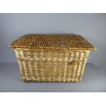 A Large Wicker Laundry Hamper, approx 83 x 55 x 50 cms.