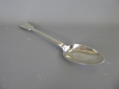 A Victorian Scottish Silver Basting Spoon, the spoon engraved 'Leicester Wool, exhibited at the '