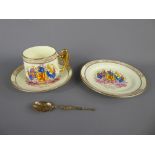 A Scotland Empire Exhibition, Commemorative Cup, Saucer and Plate (the exhibition having been opened
