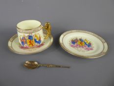 A Scotland Empire Exhibition, Commemorative Cup, Saucer and Plate (the exhibition having been opened
