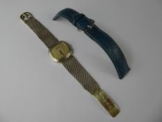 A Solid Silver Roy King Gentleman's Dress Watch, the watch having a silver gilt textured face with