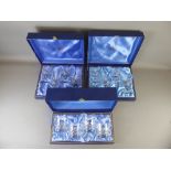 Thomas Webb Crystal Glasses, including four claret, four white wine and four whisky glasses,