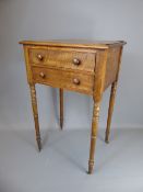 A Mahogany Occasional Table, with two drawers, approx 49 x 39 x 79 cms.