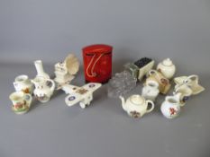 A Quantity of Crested Ware, including Willow Art WWI Bi-Plane, Carlton Coal Carriage, Podmore