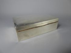 A Silver Double Cigarette Box, Chester hallmark, date marks rubbed, approx 14 x 10 cms.