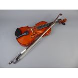 A Primavera (made for The Sound Post UK), Size 1/8 Child's Violin, complete with bow and case.