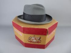 A Vintage Gentleman's Grey Royal Stetson Hat size 1/2, dimensions 18 x 21 cms.