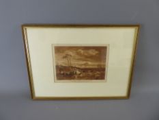 J.M.W Turner Mezzotint entitled 'Inverary Castle and Town, Scotland', Liber Stuiorum Series,