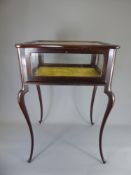 An Edwardian Mahogany Effect Display Case, approx 48 x 36 x 75 cms.