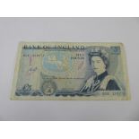 A Genuine Bank of England Print Error £5 Note, the note without the signature of the Chief