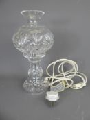 A Waterford Crystal Cut-Glass Table Lamp, approx 33 cms.