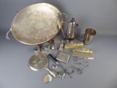 Miscellaneous Silver and Silver Plate, including four napkin rings two Chester and two Birmingham