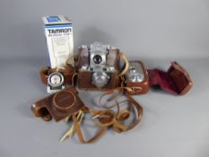 Vintage Cameras, including Exacta with Carl Zeiss Tessar 1:3.5 f=50mm, Zeiss Ikon Movikon 8;