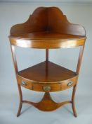 A Georgian Mahogany Wash Stand, single drawer with shelf below, approx 37 x 57 x 102 cms.