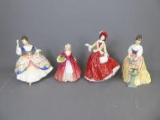 Four Royal Doulton Figurines, including 'Alexandra', 'Christine', 'Janet' and 'Christmas Day'. (4)