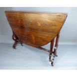 A Late Victorian Rosewood Sunderland Table.