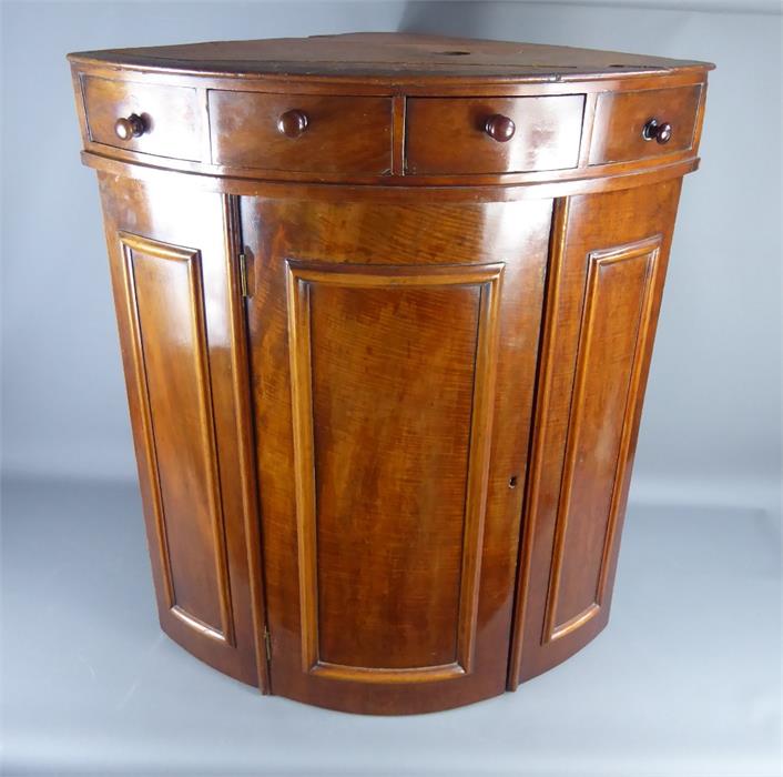 Fruit Wood Corner Cupboard.