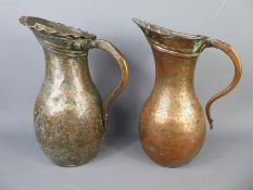 Two Persian Late Safavid Copper Jugs.