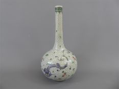 A Chinese 19th Century Crackle Glaze Bottle Vase