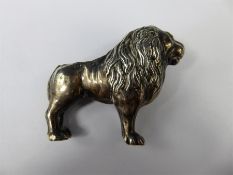 A Silver Pin Cushion, in the form of a male lion.
