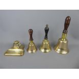 Three Graduated Brass Bells.