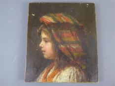 A 19th Century Oil on Canvas, entitled Neapolitan Girl.