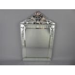 Viennese-Style Cut Glass Wall Mirror