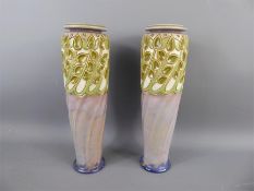 A Pair Art Nouveau Royal Doulton Vases.