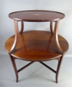 An Antique Georgian-style Mahogany Two-Tier Etegine Table.