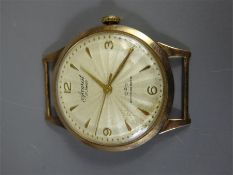 A Gentleman's 9 ct Yellow Gold Acurist Wrist Watch.