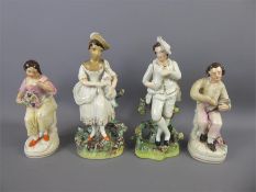 A Pair of Staffordshire Figurines.