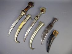 A Persian Koftgari Handled Dagger.