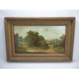 A Pair of Victorian Oils on Board Depicting Rural Scenes