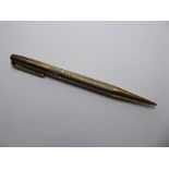A VIntage 9ct Gold Yard O' Led Engine Turned Propelling Pencil.
