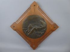 A French Bronze Wall Plaque.