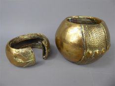 An Antique Bronze West African Baule Bracelet/Arm Cuff.