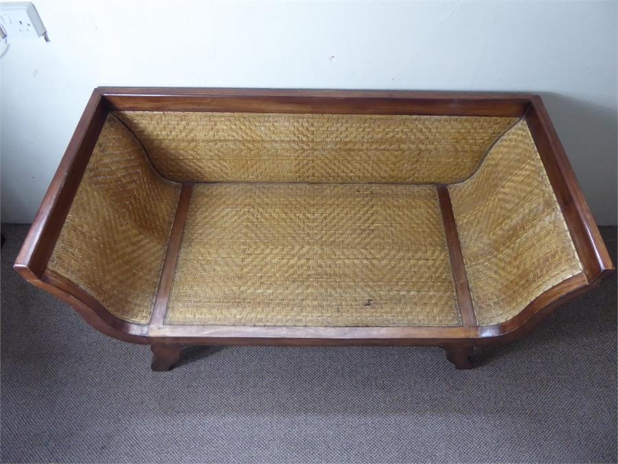 A South Asian-Style Rattan Conservatory Couch. - Image 2 of 2