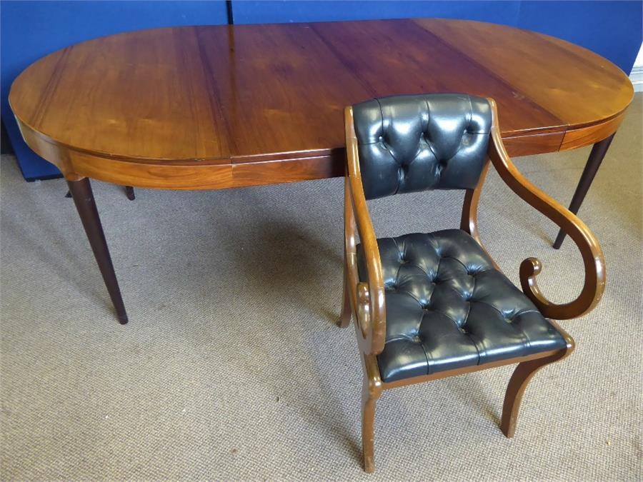 A Rosewood Circular Dining Table and Chairs - Image 2 of 2