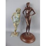 Two Bronze Figurines