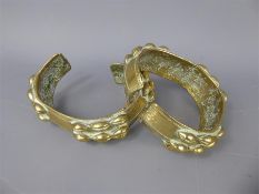 A Pair of Antique West African 'Lobi' Brass Arm Bracelets.