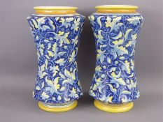 Two Italian Majolica 'Cantagalli' Vases