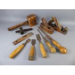 A Collection of Vintage Wooden Hand Tools