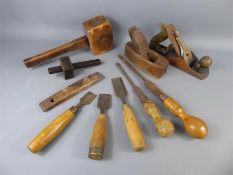 A Collection of Vintage Wooden Hand Tools