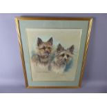Marjorie Cox (1915-2003), a Pastel Study of a Pair of Terriers