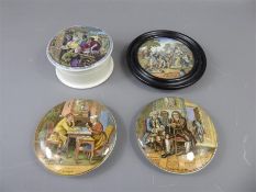 Four Victorian Pot Lids.