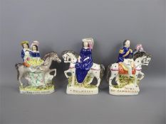 Three Victorian Staffordshire Figurines.
